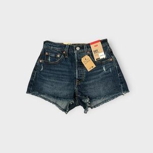 Levi’s 501 Women’s High-Rise Cut Off Jean Denim Shorts Blue Size 24 NWT